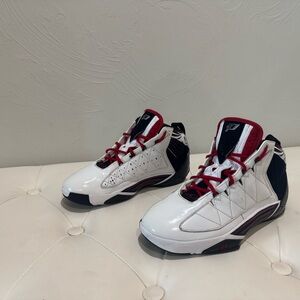 Jordan CP3.II Boy 7Y White &Red Black Chris Paul 343066-164 Shoes(24-2)